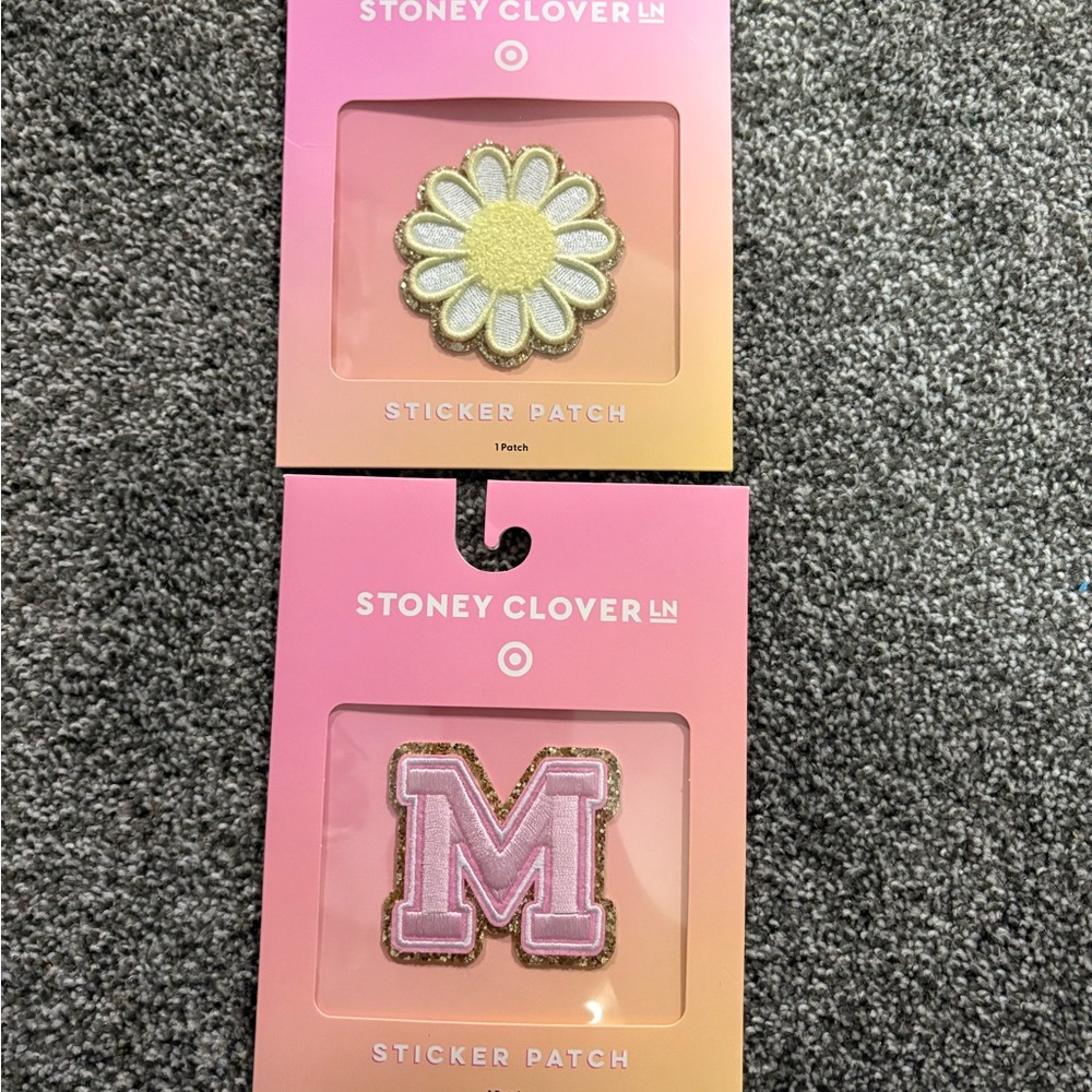 Stoney Clover Lane Pink and Yellow Sticker Patches